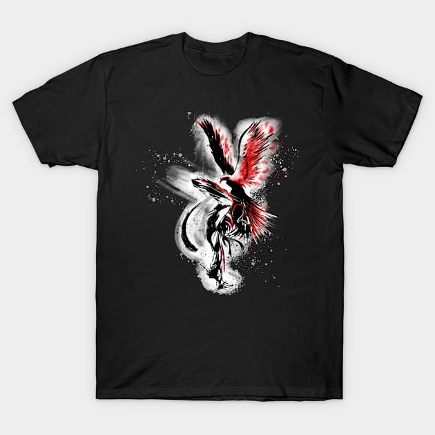 Phoenix and Martial Artist T-Shirt by Robertilustrado